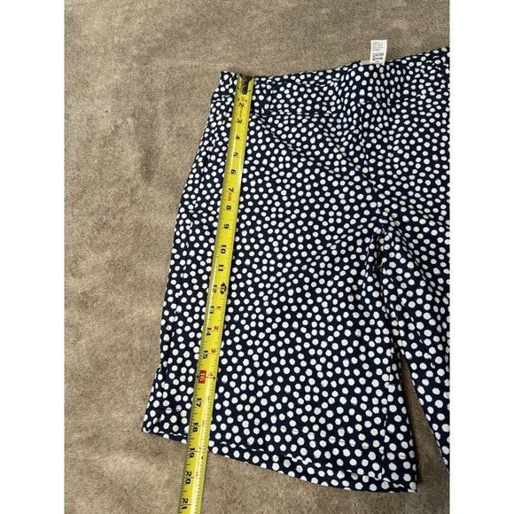 Spanx Sunshine Shorts, 10" Navy Printed Dot Size L - Picture 7 of 14